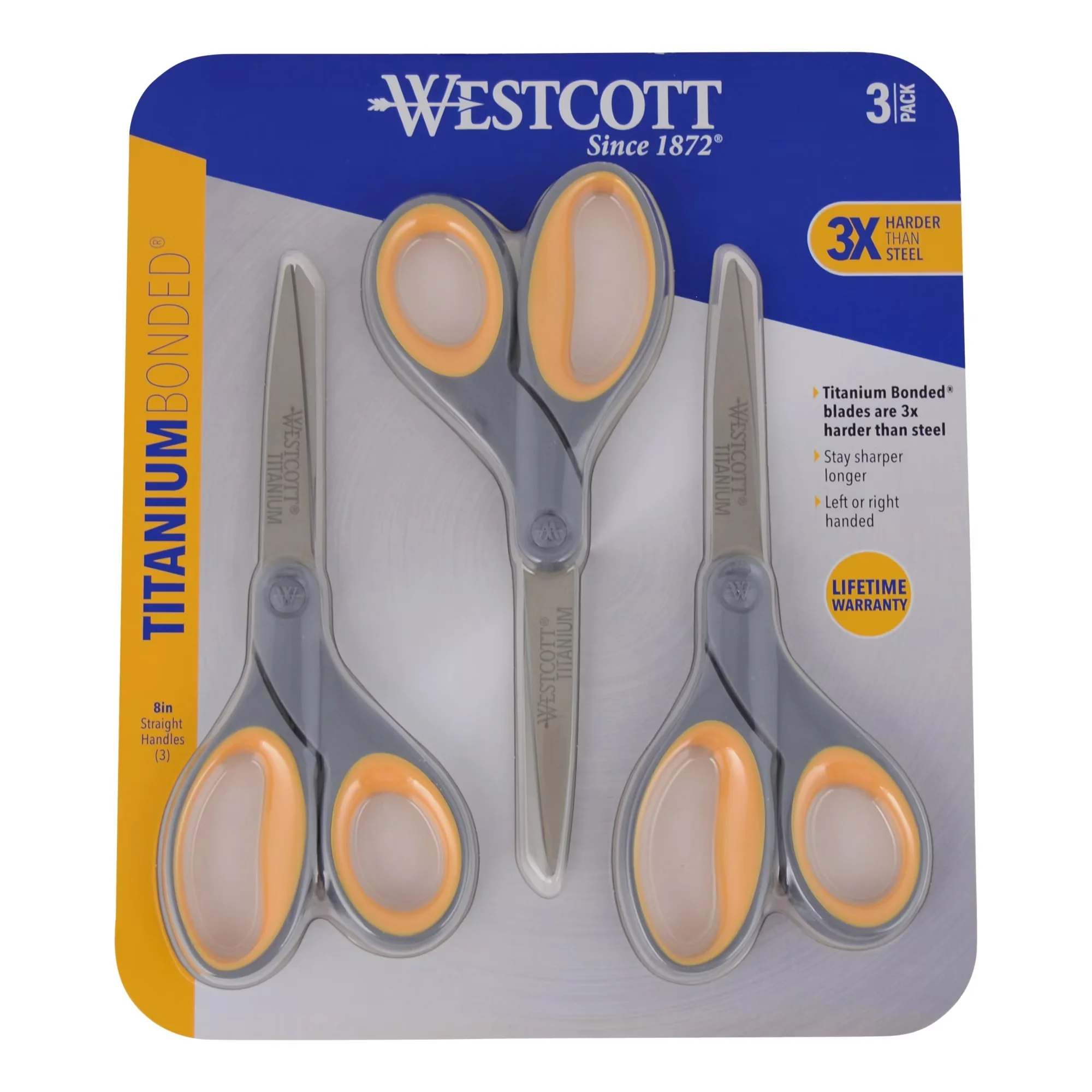 Westcott 8" Titanium Bonded Scissors - 3ct/1pk