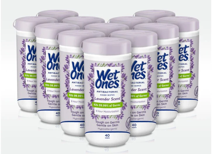 Wet Ones Lavender Antibacteria - 40ct/12pk