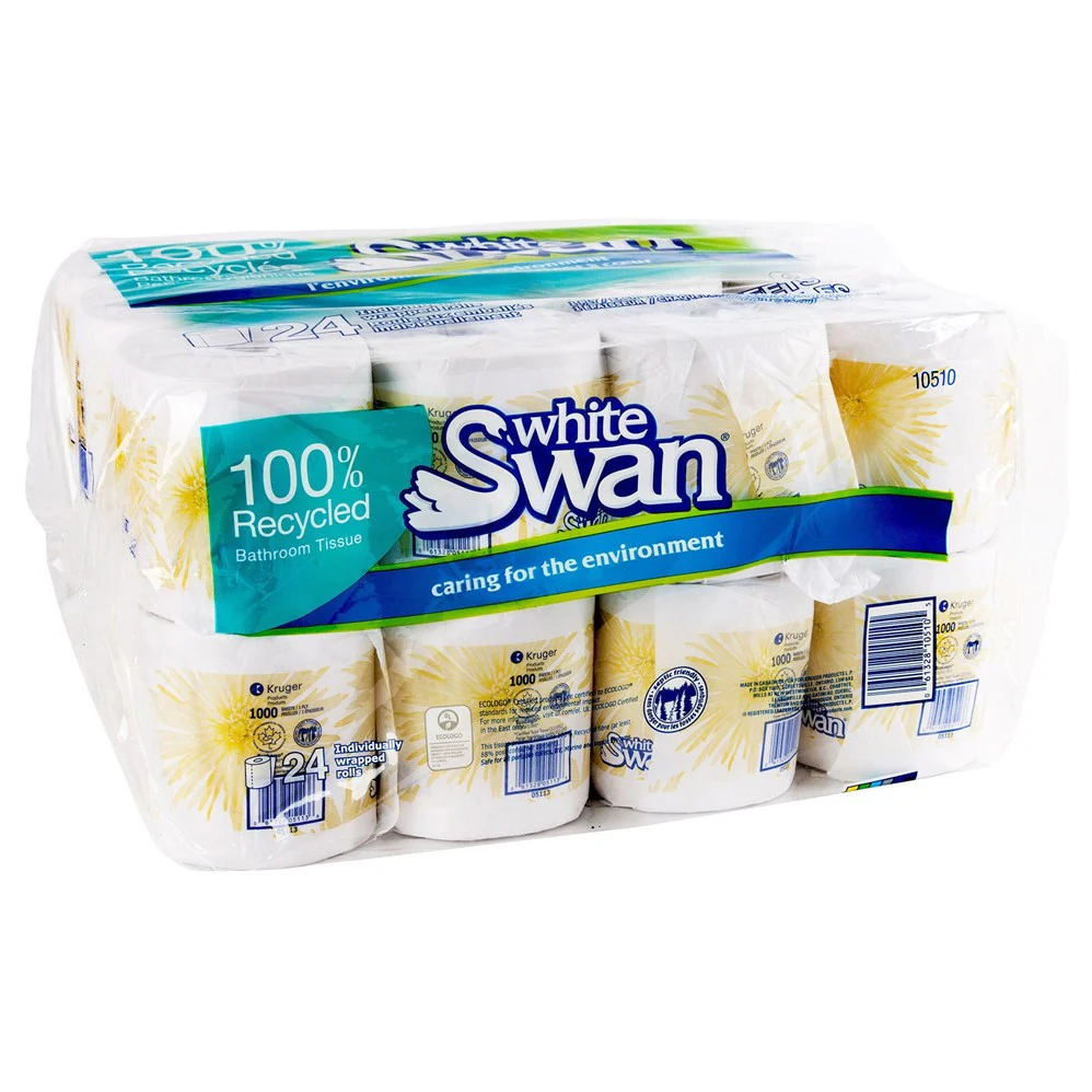 White Swan 1-ply Individually Wrapped Bathroom Tissue Rolls - 24ct/1pk