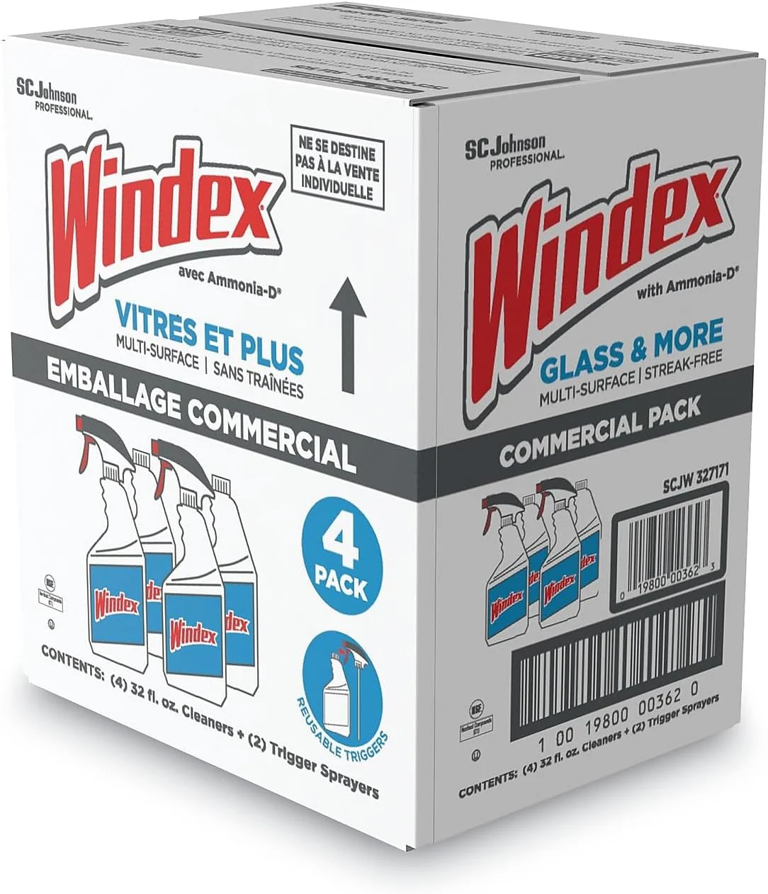 Windex Blue Multi-Surface Cleaners - 32oz/4pk - Image 2