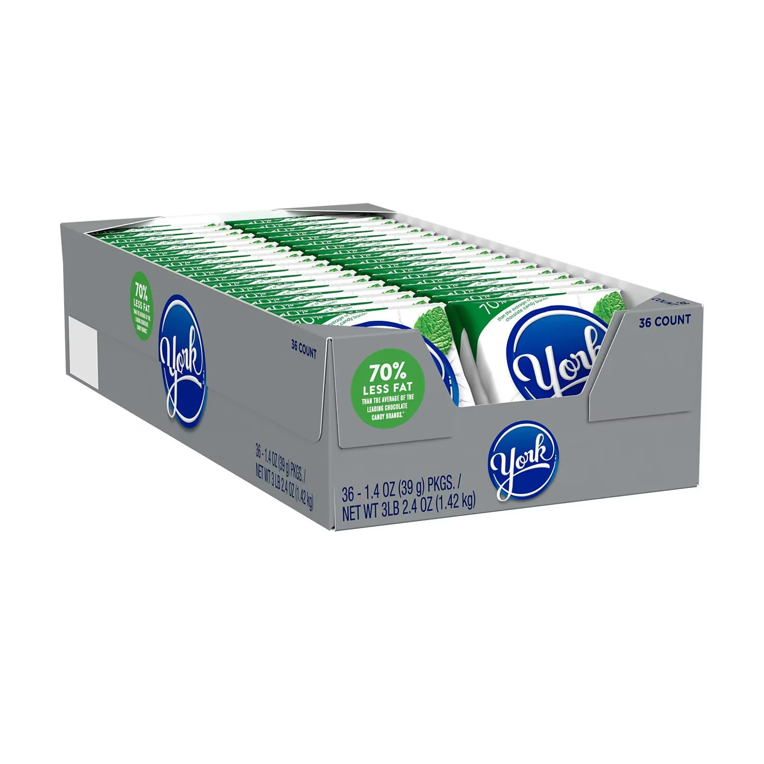 York Dark Chocolate Covered Peppermint Patties - 1.4oz/36ct/12pk