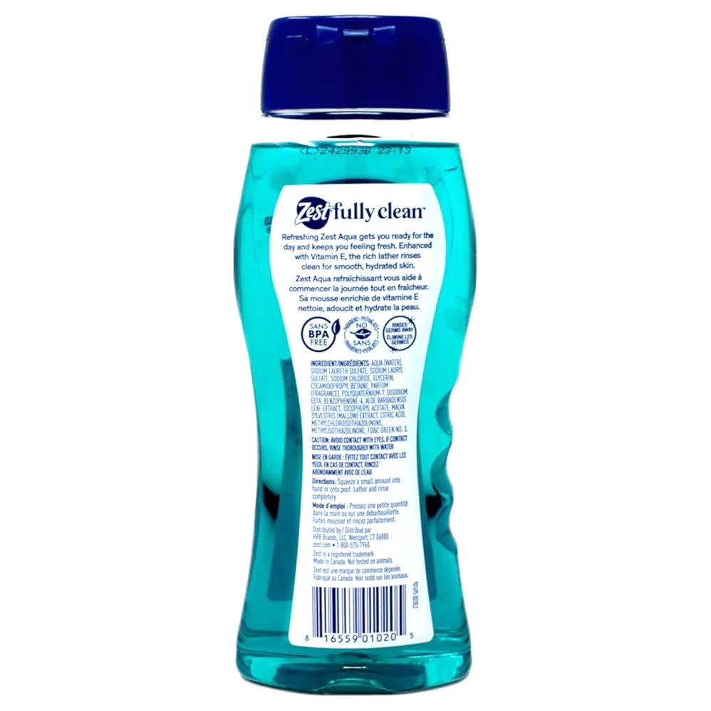 Zest Refreshiing Aqua Body Wash - 18oz/6pk - Image 2