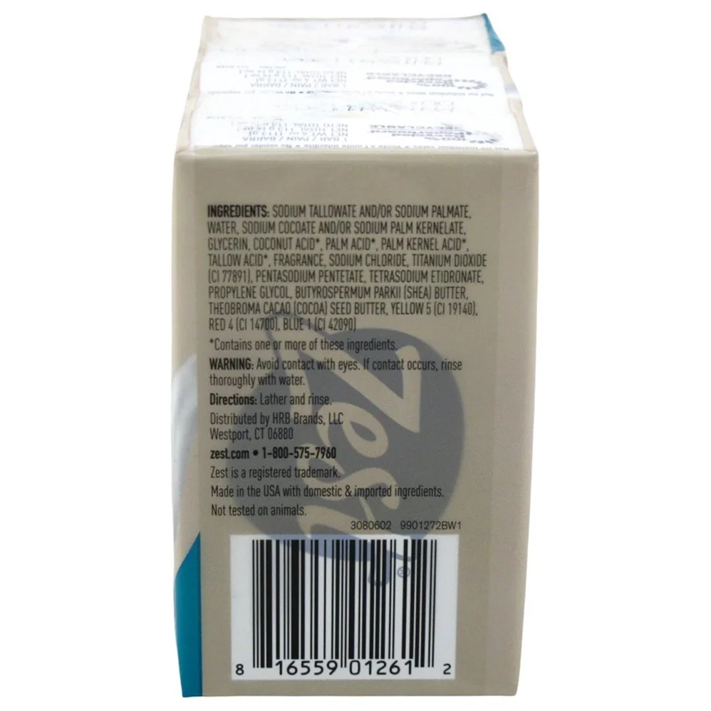 Zest Bath Bar - Indulgence Cocoa Butter & Shea - (3x4.0)oz/12pk - Image 2
