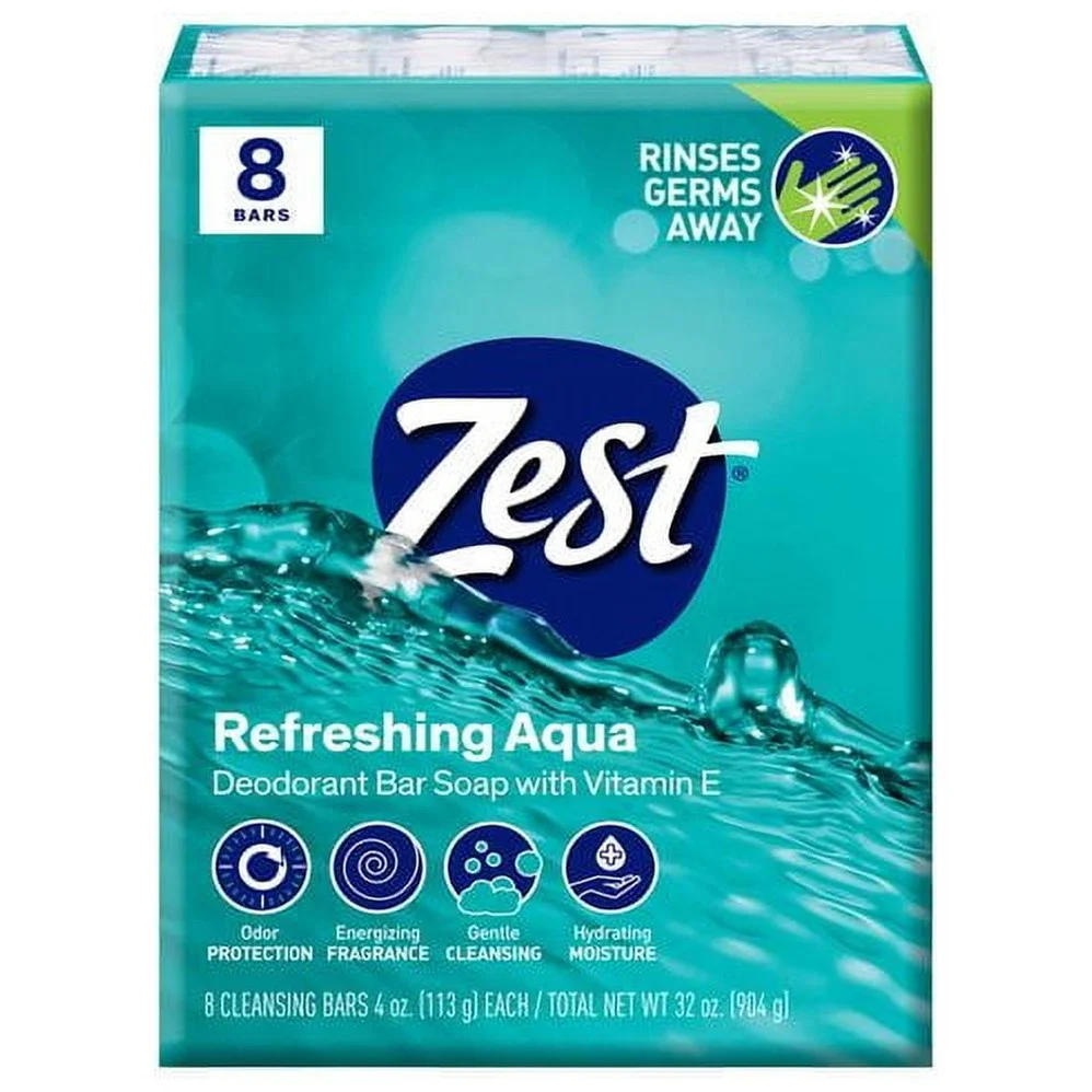 Zest Bath Bar - Aqua - (8x4.0)oz/6pk