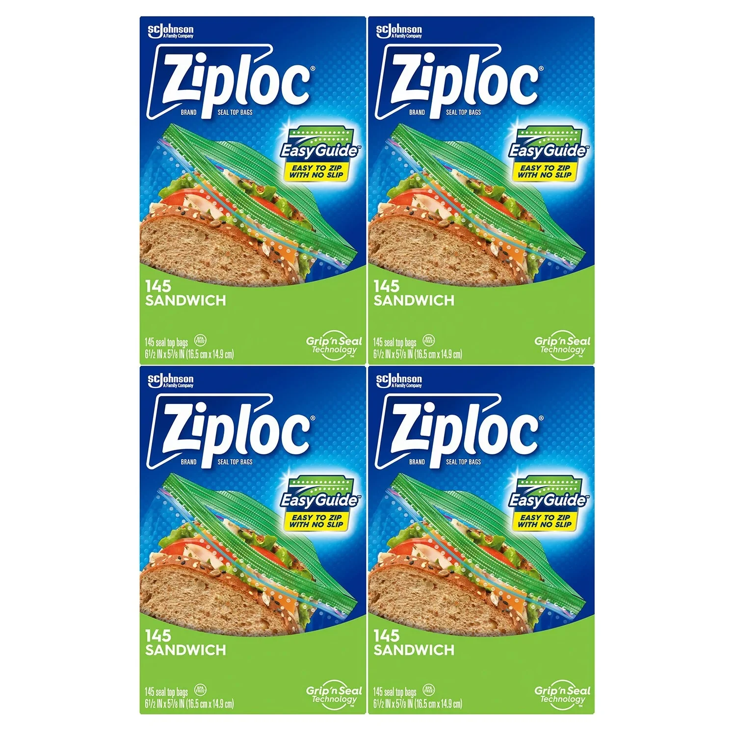 Ziploc Easy Open Tab Sandwich Bags - 580ct/1pk - Image 2