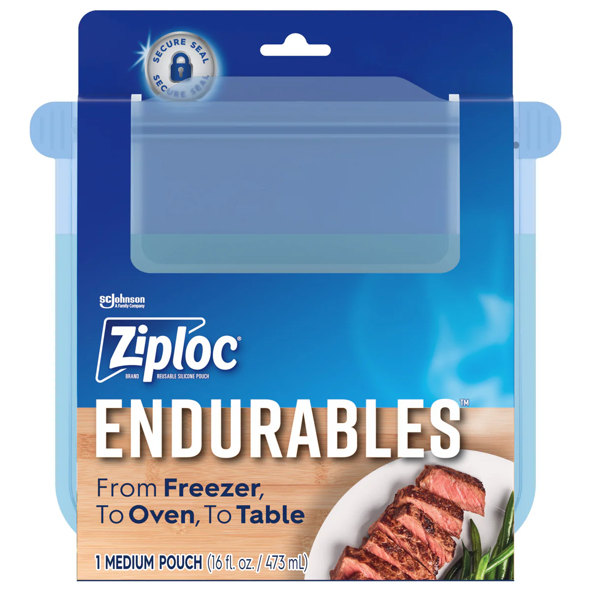 Ziploc Endurables Medium Pouch 2 Cups (16oz) - 1ct/8pk