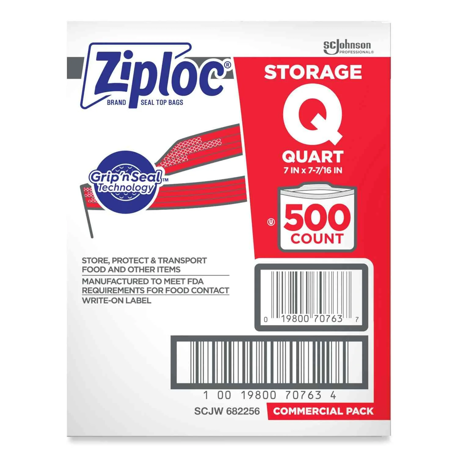 Ziploc Storage Quart - 500ct/1pk - Image 2